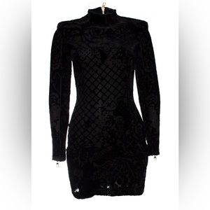 COPY - Balmain x H&M, black velvet dress with 2 pockets